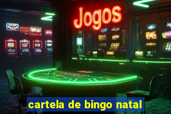 cartela de bingo natal